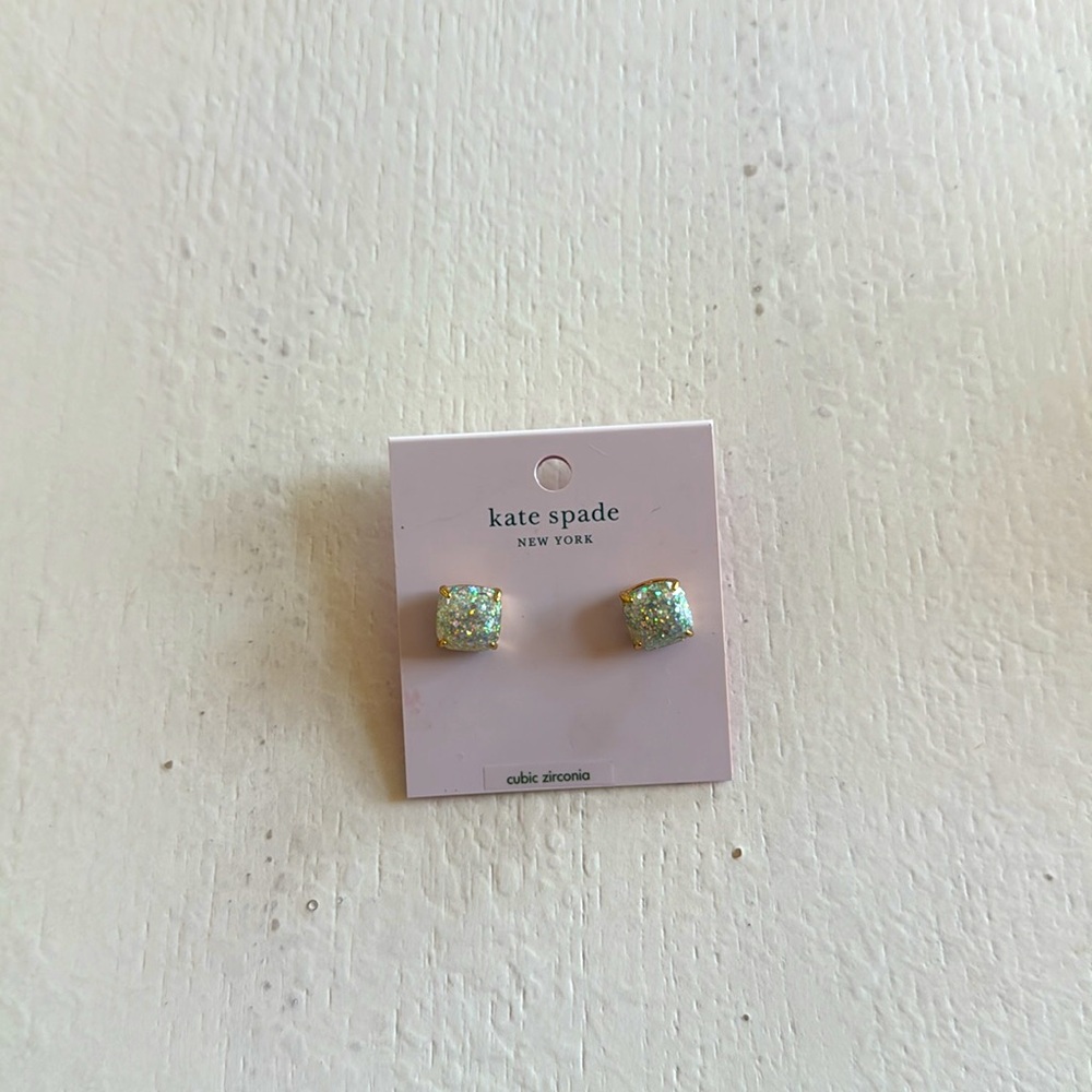 Kate Spade gold glitter Stud Earrings Elegant Design